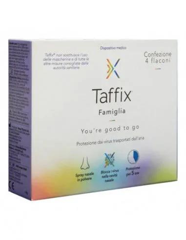 Taffix Famiglia Spray Nasale In Polvere per Protezione da Virus 4 Flaconi Da 1 Gr