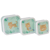 Saro Set of 3 Green Lunch Boxes 3 pcs