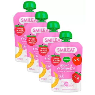 Smileat Pouch Yogur y Frambuesa ECO +9m 100 gr
