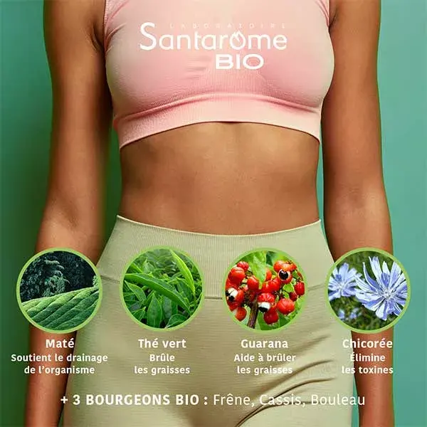 Santarome Bio - Gummies Ma Minceur Bio - Aide à la perte de poids - 60 gummies