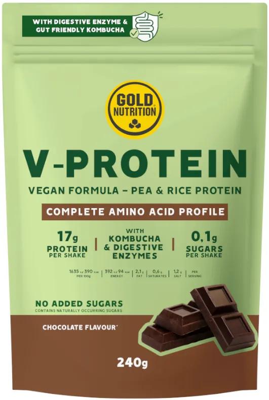 GoldNutrition Chocolat protéiné végétalien 240 gr