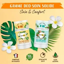 Lovea - Déo-Soin Solide - Déodorant - Huile De Coco Bio - Efficacité 24h 50g