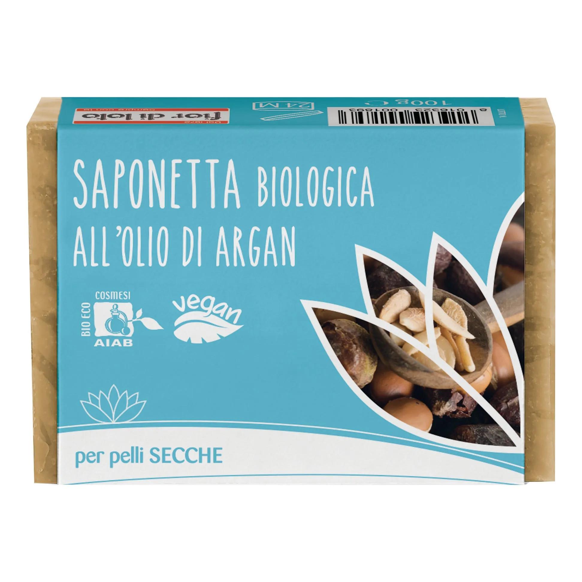 Fior di Loto Saponetta All'Olio di Argan Pelle Secca 100 g