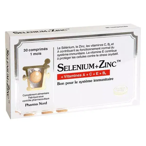Selenio + Zinc caja de 30 comprimidos