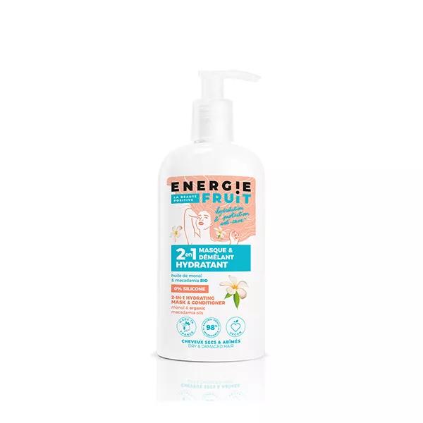 Energie Fruit 2 en 1 Cheveux Abimés Masque Monoï & Huile de Macadamia Bio 300ml