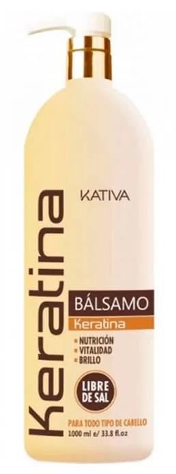 KATIVA Keratin-Balsam 250 Ml – Sulfatfreier Conditioner Mit Hydrolysiertem Keratin Für Geschädigtes Haar, Glätte & Glanz