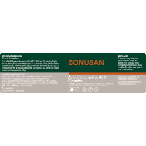 Bonusan Active Folsäure 400 Komplex 90 Tabletten