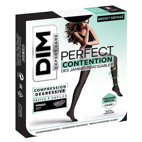 Dim Expert Care Perfect Contention Opaque Collant Classe 1 Normal Taille 2 Noir