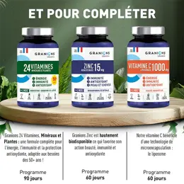 Granions 24 Vitamines Minéraux et Plantes Sénior 90 comprimés