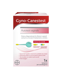 Gyno-Canestest Autotest Vaginale Diagnosi Infezioni Vaginali, Candida, Vaginosi Batterica, 1 Tampone