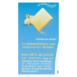 Karéléa Chocolat Sans Sucres Ajoutés Tablette Chocolat Blanc 100g