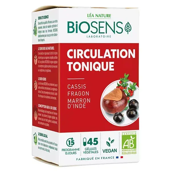 Biosens Circulation Tonique Bio 45 gélules végétales