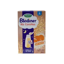 Blédina Blédiner Céréales Riz Carottes +6m 210g