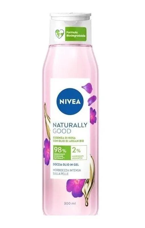 Nivea Naturally Rosa Olio Doccia Idratante 300 ml