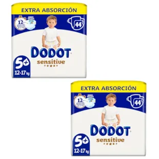 Couches Dodot Sensitive Extra T5+ (12-17 Kg) 2x44 unités