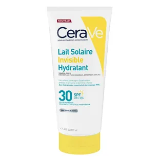 CeraVe Suncare Lozione solare idratante invisibile SPF 30 ad alta protezione per viso e corpo 177 ml