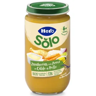 Hero Solo Jar Carrots with Rice in Chicken Broth +6m 235 gr