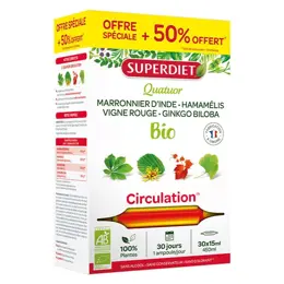 Superdiet Quatuor Circulation 30 ampoules