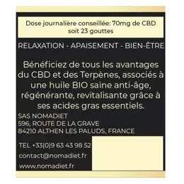 Nomadiet Huile de Chanvre CBD 15% Bio 10ml