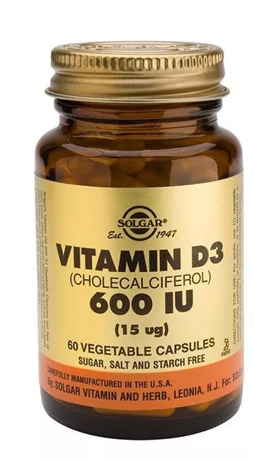 Solgar Vitamina D3 600 UI (Colecalciferol) 60 comprimidos