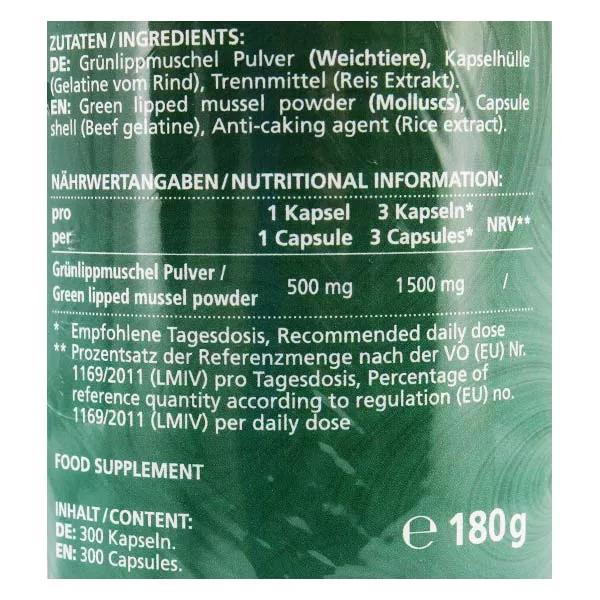 Pack De 3 Flacons De Moule Verte 500mg - 450 Capsules Au Total - Fabriqué En Nouvelle-Zélande