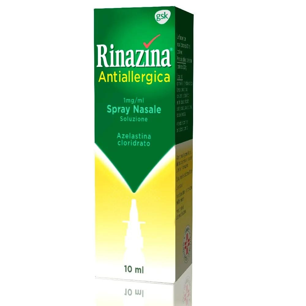 Rinazina Antiallergica Spray Nasale Antistaminico Allergia Pollini Pelo di Animali, Acari e Polvere 10 ml