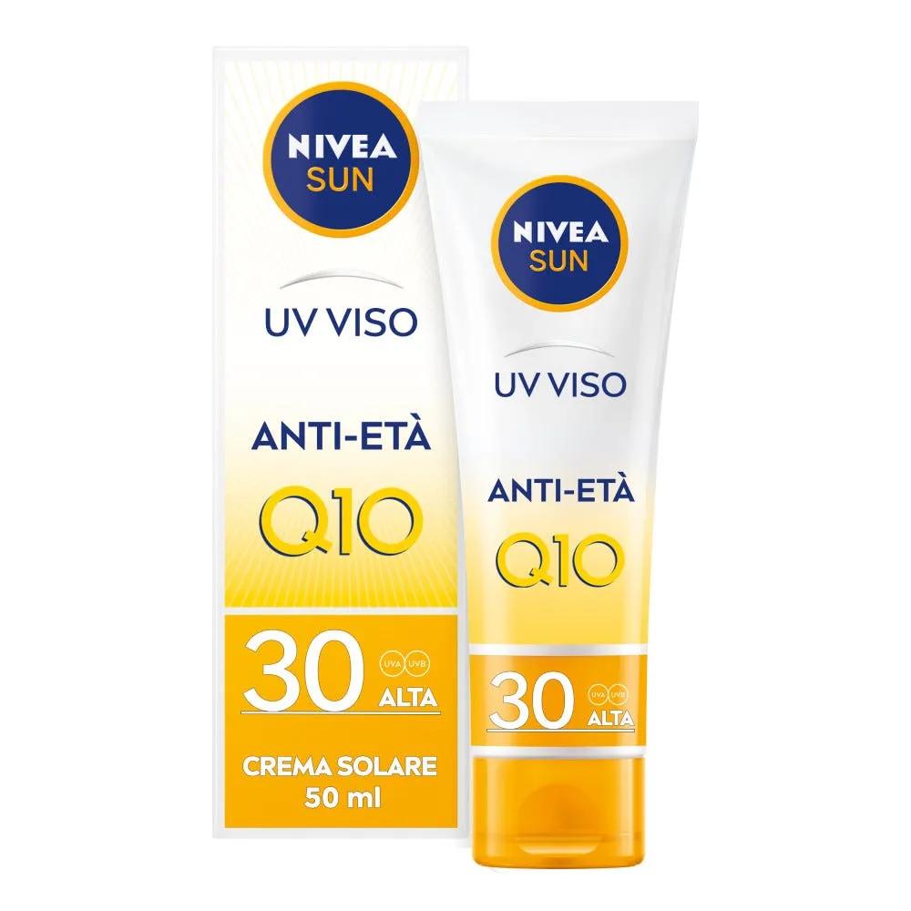 Nivea Sun Uv Viso Anti-Età SPF30 Crema Solare Anti-Rughe e Anti-Macchie Con Coenzima Q10 50 ml