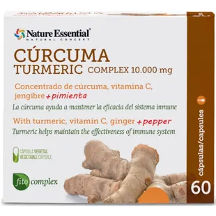 Nature Essential Turmeric Complex 10000mg 60 Vegetable Capsules