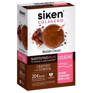 Siken Ersatz Kollagen Shake Kakao 6 Umschläge