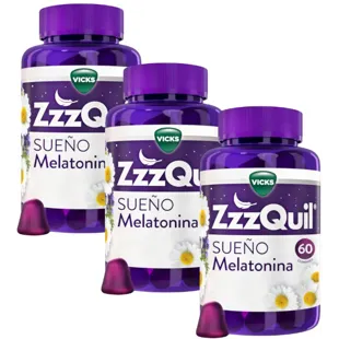 ZzzQuil Sleep Melatonina 1mg Frutos da Floresta 3x60 Gomas