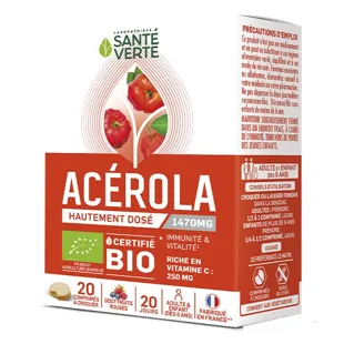 Santé Verte Toniphyt Acerola Integratore Alimentare 20 compresse