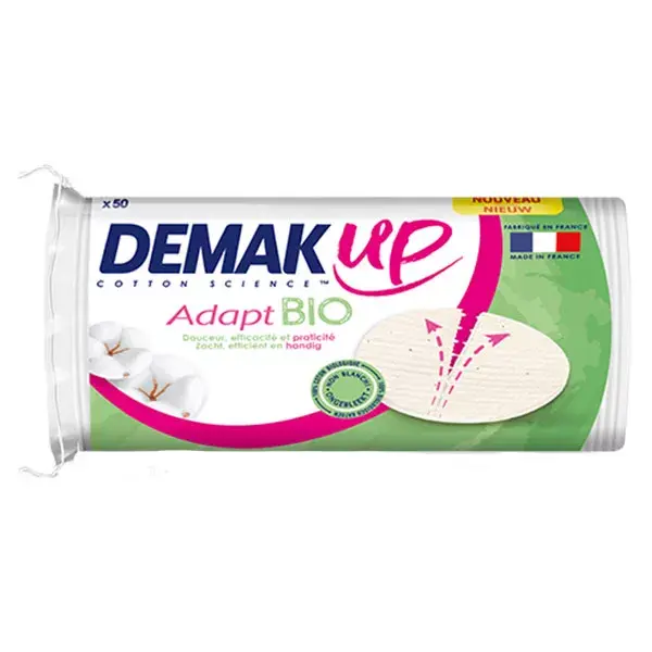 Demak'Up Adapt Bio Disque à Démaquiller Ovale 50 unités