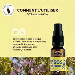 Biofloral Sos Secours Nuit Paisible Spray Bio Demeter 20 ml