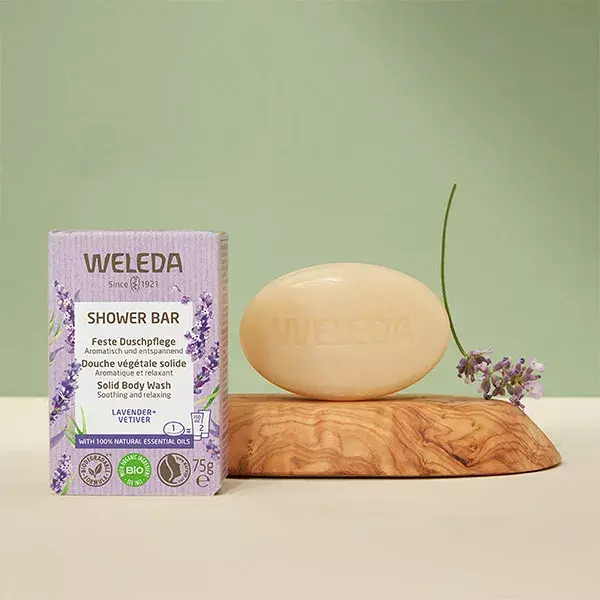 Weleda Shower Bar Solid Plant Shower Lavender & Vetivier Organic 75g