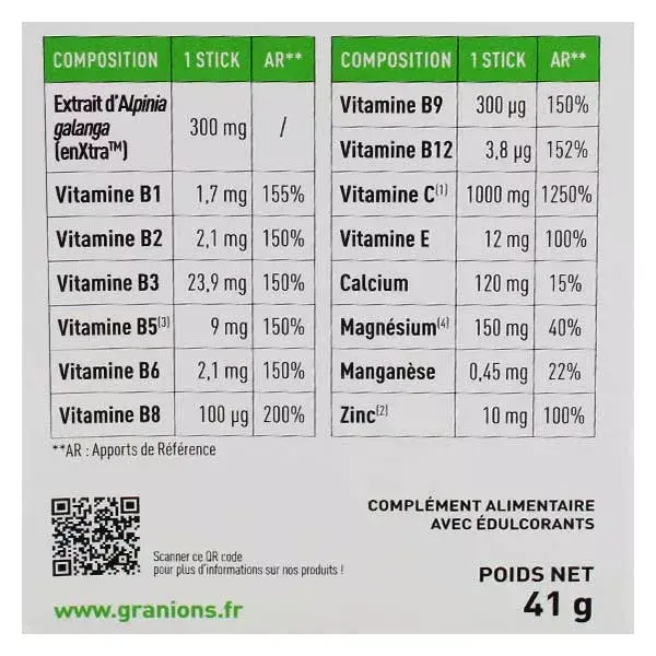 Granions Vitamineris Boost 1000mg 10 sticks