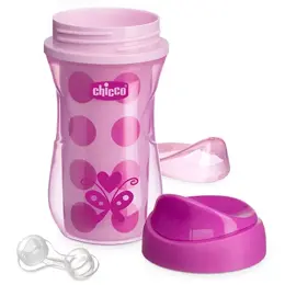 Chicco Repas Tasse Bord Rigide et Paroi Isolante Active +14m Rose