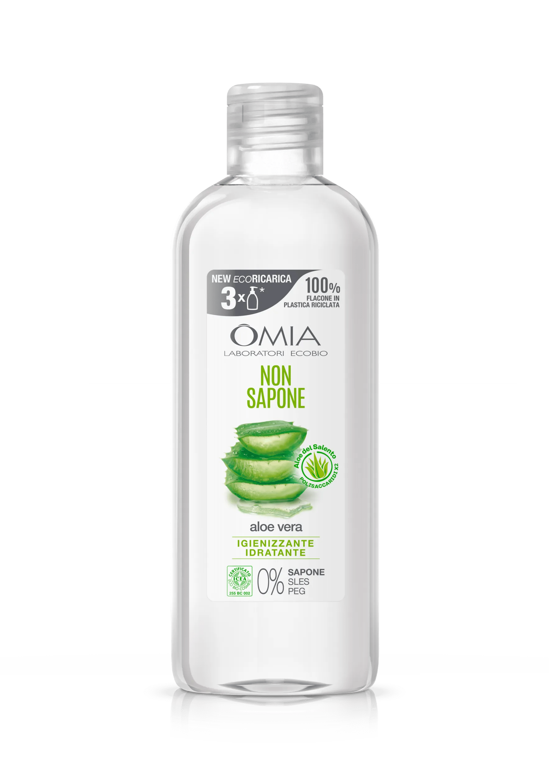 Omia Ecoricarica Non Sapone Ecobio Viso Mani con Aloe Vera 750 ml