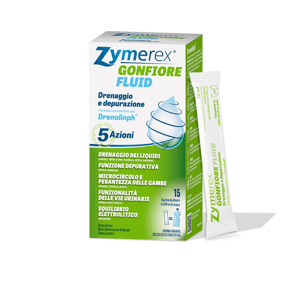 Zymerex Gonfiore Fluid Dren/Depur Integratore 15 Bustine