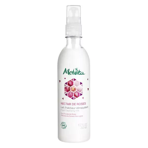Melvita - rosas - leche maquillaje removedor 200ml dulce néctar