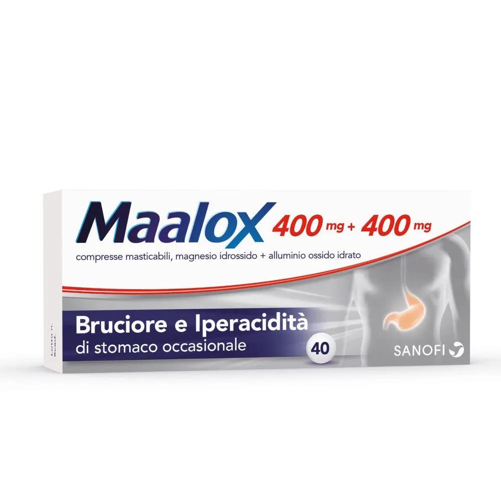 Maalox Compresse Antiacido 400mg+400mg 40 Compresse Masticabili