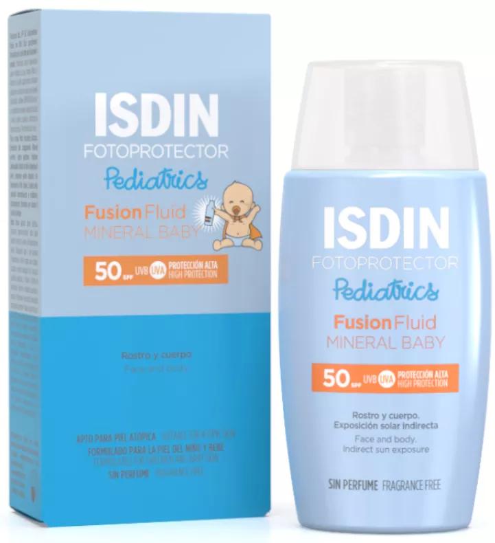 Crème solaire minérale bébé Isdin Pediatrics SPF50 50ml