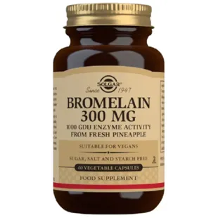 Solgar Bromelaïne 300 mg 60 plantaardige capsules