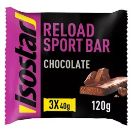 Isostar Reload Sport Barre Énergétique Chocolat 3 unités