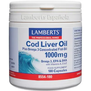 Lamberts Cod Liver Oil 1000mg 180 Capsules
