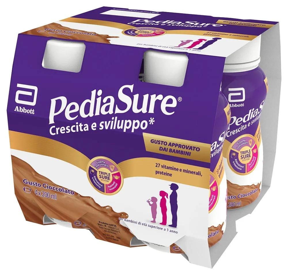 Pediasure Crescita e Sviluppo Drink Cioccolato Integratore Bambini 4x200 ml