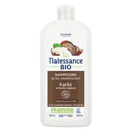 Natessance Shampoing Ultra Nourrissant Karité Bio et Kératine Végétale 500ml