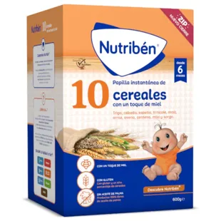 Nutribén Papilla 10 Cereales con Miel +6 600 gr