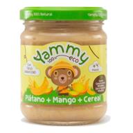 Yammy Tarrito Plátano, Mango y Cereal 100% Ecológico 195 gr