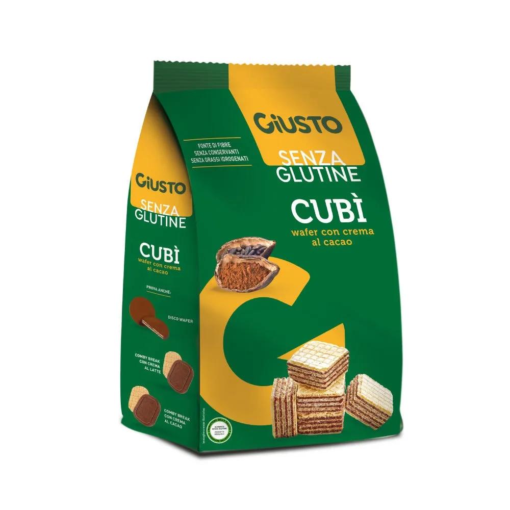 Giusto Senza Glutine Cubi' Wafer Al Cacao 250 g