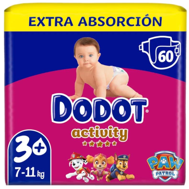 Dodot Activity Diapers Extra T3+ (7-11 Kg) 60 units